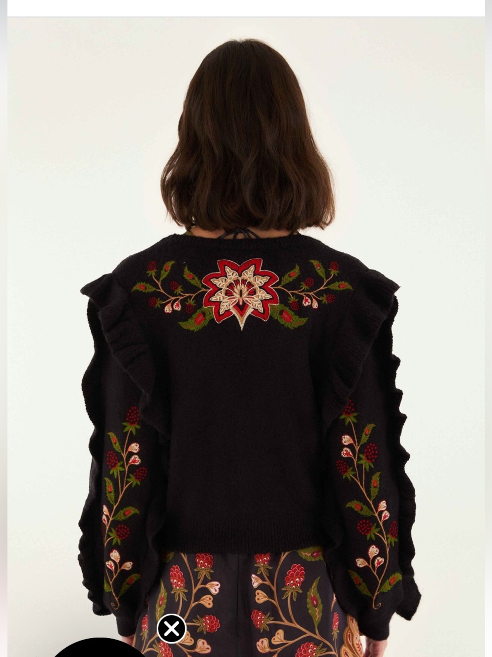 Nwt farm Rio Black Berry Embroidery
Knit Cardigan 300$ summer embroidered boho - Picture 2 of 4